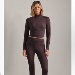 RHONE Heather Revive 1/4 Zip - Deep Heather Mauve